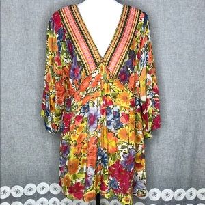 Johnny Was Tunic Top Embroidered